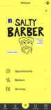 Barberly branded barber shop mobile app screenshot 1